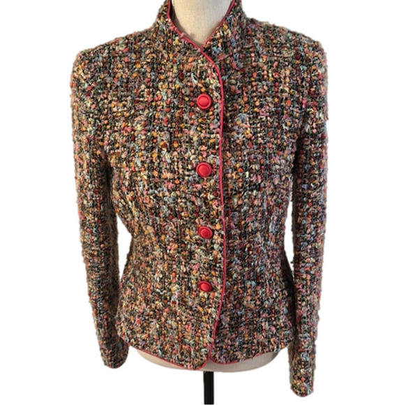 Armani Collezioni Colorful Tweed Jacket Blazer - Picture 1 of 6